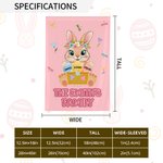 Personlig flerfarget søt krans Bunny påskeegg hageflagg med navn utendørs dekor påskegave til familie og venner