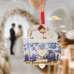 Personalised Just Married Wedding Car Acrylic Ornament with Surname and Date Wedding Anniversary Gift for Newlyweds