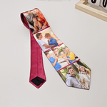 Personalised Polka Dots Beer Love Heart Photos Soft Tie Novelty Accessory Father's Day Birthday Anniversary Gift for Grandpa Dad Man