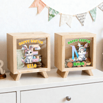 Personalized Happy Easter Cute Easter Bunny Clear Window Money Box Piggy Bank with Initial and Name Room Decor Easter Gift for Kids