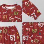 Personalized 6 7 Christmas Slang Pun Pajama Pants and Sets with Name Daily Wear Christmas Gift for Children