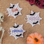 Personalised Spider Web Bat Acrylic Tumbler Plate Tag with Name Accessory for Stanley Cup Halloween Gift for Friends