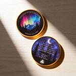 Personalised Northern Lights Sobriety Coin AA Chip with Number and Display Stand Anniversary Gift for Who Celebrate Sobriety Milestones