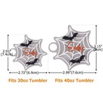Personalised Spider Web Bat Acrylic Tumbler Plate Tag with Name Accessory for Stanley Cup Halloween Gift for Friends