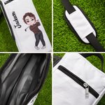 Personalized Cartoon Character Insulated Beer Cooler Bag with Name Sports Accessories Golf Club Birthday Gift for Golf Lovers