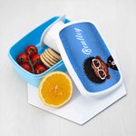 Personalised Cartoon Black Girl Boy Lunch Box with Name Picnic Camping Use Back to School Birthday Gift for Black Girls Boys