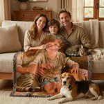 Personalized Photo Design Soft Throw Blanket with Tassel Home Decor Birthday Anniversary Gift for Family Friend