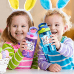 Personalized Cute Easter Bunny Initial Waterproof Sticker with Name Easter Party Gift Decoration for Kids