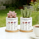 Gepersonaliseerde Kristallen Geboortebloem Vlinder Keramische Plantenpot met Namen Moederdag Verjaardagscadeau voor Mama Oma