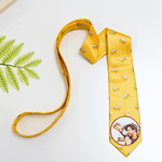 Personalised Polka Dots Beer Love Heart Photos Soft Tie Novelty Accessory Father's Day Birthday Anniversary Gift for Grandpa Dad Man