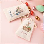 Lait de Pâques Personnalisé 12 oz Mug émaillé Drawstring Treat Bag Set with Name Happy Easter Gift for Boys Girls