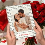 Personalised Love Heart ABS Stand Building Brick Puzzles with Photo and Text Room Decor Anniversary Valentine's Day Gift for Couple