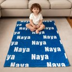 Personalised Name Cloud High-Quality Super Soft Name Family Blanket Birthday Christmas Gift for Kid Family