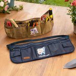 Personalized Floral Initial Adjustable Tool Pouch Belt with Name and Multiple Pockets Utility Work Birthday Gift for Men Electricians Carpenters