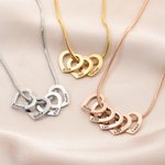 Personoitu ruostumattomasta teräksestä sydänkaulakoru 1-12 nimen kaiverruksella perheen muistokoru lahjaksi äidille tai puolisolle