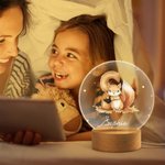 Personalised Woodland Animals Initial LED Night Light with Name and Wooden Base Forest Themed Room Decor Birthday Baby Shower Gift for Toddler Kid