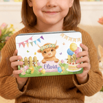 Personalised Easter Egg Cake Animal Biscuit Tin Box with Name Storage Accessories Easter Party Gift for Boys Girls