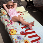 Personlig akvarellblomst hurtigtørkende overdimensjonert mikrofiber strandhåndkle med navn strandfest feriegave til familie venner