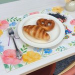 Personalized Flower Cartoon Character Rectangle Linen Placemat with Name Dining Decor Daily Use Birthday Gift for Kids Family