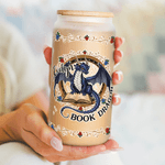 Personalised Multi-Pattern Dragon 20 oz Frost Glass with Name Daily Use Birthday Gift for Book Dragon Lovers