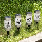 Personalised Pet Sympathy Memorial Gifts Dog Cat Loss Memorial Solar Lights with Name for Garden Pet Lovers