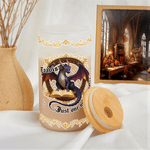 Personalised Multi-Pattern Dragon 20 oz Frost Glass with Name Daily Use Birthday Gift for Book Dragon Lovers