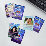 Personalisierte lustige klassische TCG Poke Karte mit Foto Glitzer-Spielkarte Geburtstag Geschenk für Familie Freunde