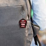 Personalisierte 3D-gedruckt Feuerwehrmann Abzeichen Multicolor Schlüsselanhänger mit Abteilung Position und Name Rucksack Zubehör Geburtstag Geschenk für Feuerwehrmann