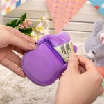 Personnalisé Mini Peter Rabbit Flower Butterfly Initial Plush Wallet Coin Purse with Name Easter Birthday Gift for Kids