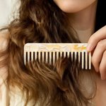 Personalised Resin Amber Art Hair Brush Teeth Comb with Name Anniversary Birthday Gift for Woman Bridesmaid