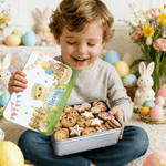 Personalised Easter Egg Cake Animal Biscuit Tin Box with Name Storage Accessories Easter Party Gift for Boys Girls