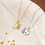 Collier Papillon Initial Personnalisé Bijoux délicats Anniversaire Saint-Valentin Cadeau d'anniversaire pour femmes