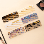 Personalised Resin Amber Art Hair Brush Teeth Comb with Name Anniversary Birthday Gift for Woman Bridesmaid