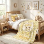 Personalisierte Multicolor Plaid niedlichen Polka-Dot Bow Bunny weiche Decke mit Namen Home Decor Ostern Geschenk für Kinder