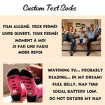 Calcetines Personalizados Divertidos No Molestar Suaves Calcetines Confortables Multicolores con Texto Cumpleaños Regalo de Uso Diario para Familiares Amigos Papás Mamás