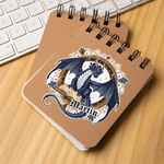 Personalized Book Dragon Set of 2 Easter Waterproof Stickers Labels with Name Home Decor Birthday Gift for Book Lovers Bookworms