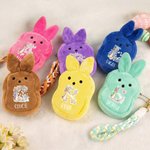 Personnalisé Mini Peter Rabbit Flower Butterfly Initial Plush Wallet Coin Purse with Name Easter Birthday Gift for Kids