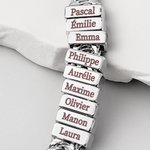 Bracelet de style tressé personnalisé avec 1-12 noms gravés - Cadeau d'anniversaire Saint-Valentin pour les hommes