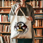 Livre Dragon Personnalisé Grand Sac en Toile avec Nom Voyage Essentiel Club de Livre Cadeau d'Anniversaire pour Amoureux de la Lecture Rat de bibliothèque