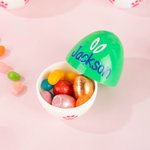 Personalised Multicolor Rabbit Ears Paw Easter Egg Ornament with Name Desk Decor Basket Stuffer Easter Party Gift for Family Kids