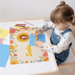 Personalized Flower Cartoon Character Rectangle Linen Placemat with Name Dining Decor Daily Use Birthday Gift for Kids Family