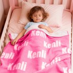 Personalised Name Cloud High-Quality Super Soft Name Family Blanket Birthday Christmas Gift for Kid Family