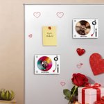 Personalised Vinyl Record Photo Design Acrylic Fridge Magnet with Text Home Decor Birthday Valentine's Day Gift for Couple Friends