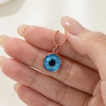 Gepersonaliseerde huisdier oog foto ketting sierlijke sieraden verjaardag herdenkingscadeau voor vrouwen huisdier liefhebbers