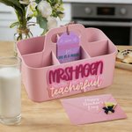 Gepersonaliseerde Leraar Brandstof Caddy 3D Letter Desk Organizer met Naam en Label Terug naar School Waardering Gift voor Leraar