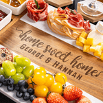 Home Sweet Home Engraved Marble Cutting Board Coaster Set