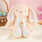 Personalized My First Easter Bunny Butterfly Stuffed Plush Bunny Toy with Name and Year Easter Birthday Gift for Kids