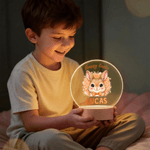 Personalised Leopard Print Cartoon Rabbit LED Acrylic Night Light with Name Easter Gift for Babies Children Newborn