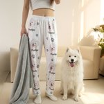 Personalised Cute Paw 1-5 Pet Face Photo Avatar Long-Sleeved Pyjamas Set with Name Birthday Gift for Women Men Pet Lover
