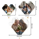Personalisiertes Herzförmiges Bausteine Fotopuzzle Fotoblock Geburtstag Jahrestag Hochzeit Geschenk für Familie Paar